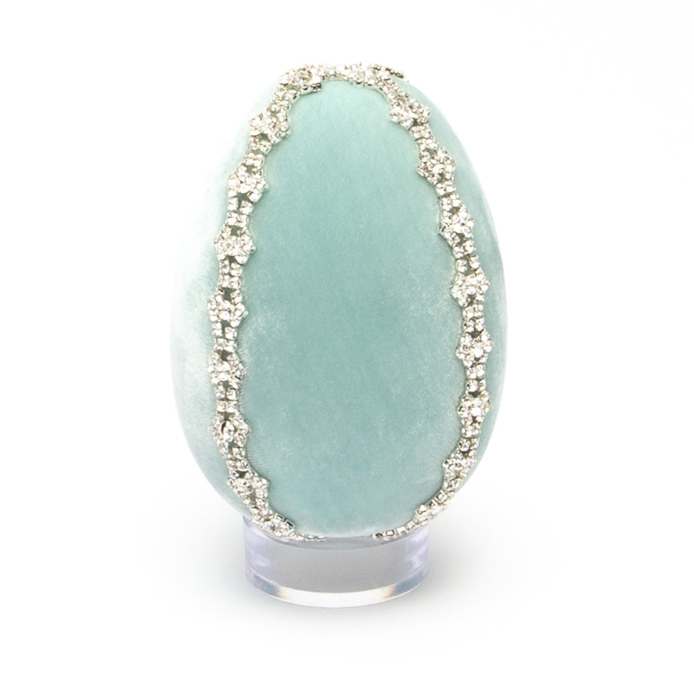 Seafoam Crystal Trimmed Egg