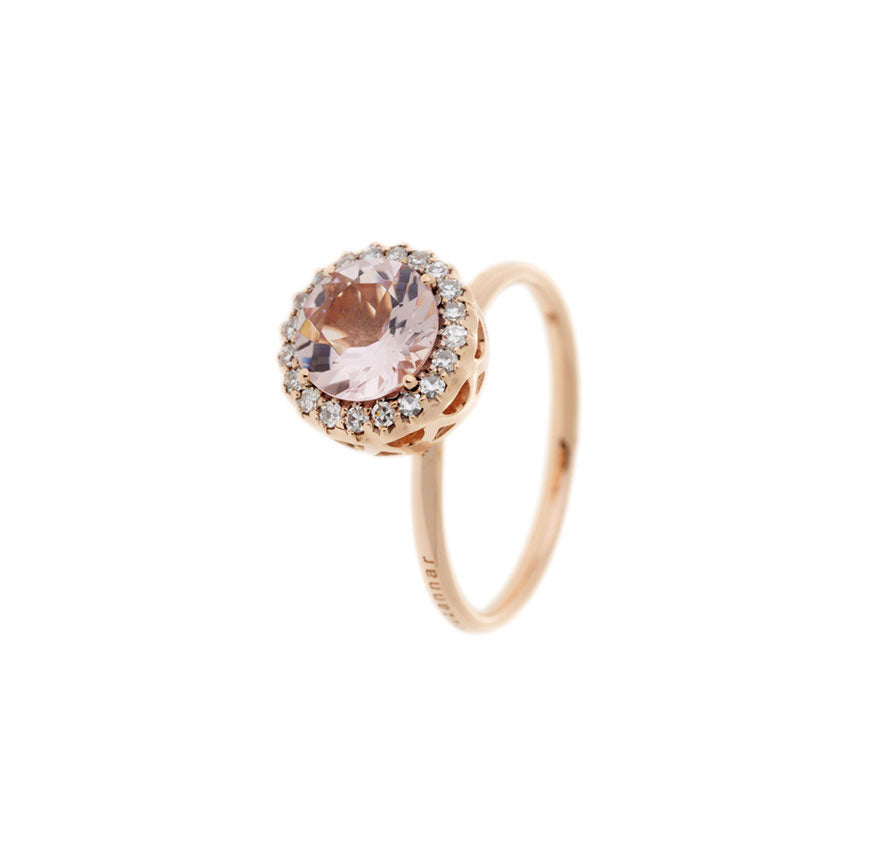 Morganite & Diamonds Ring