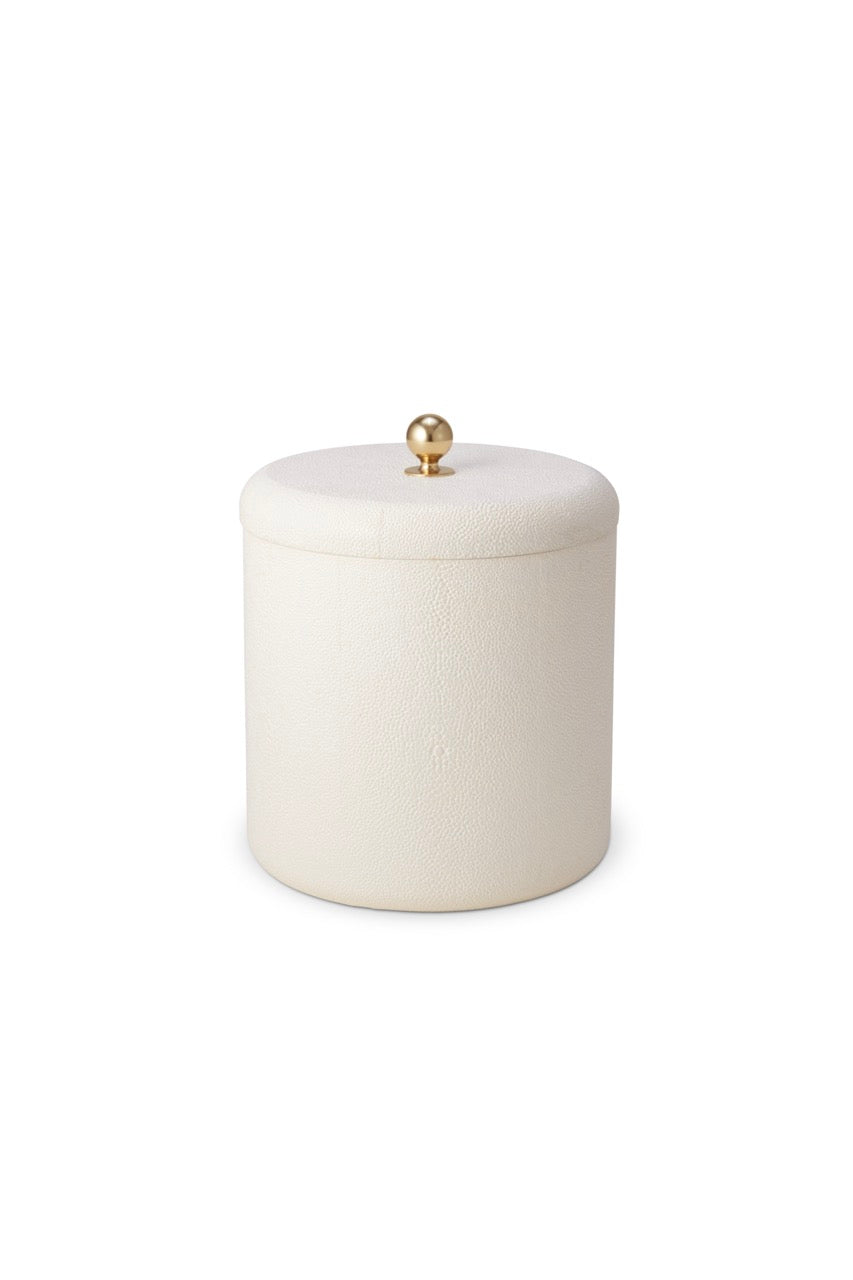 Shagreen Ice Bucket in Cream