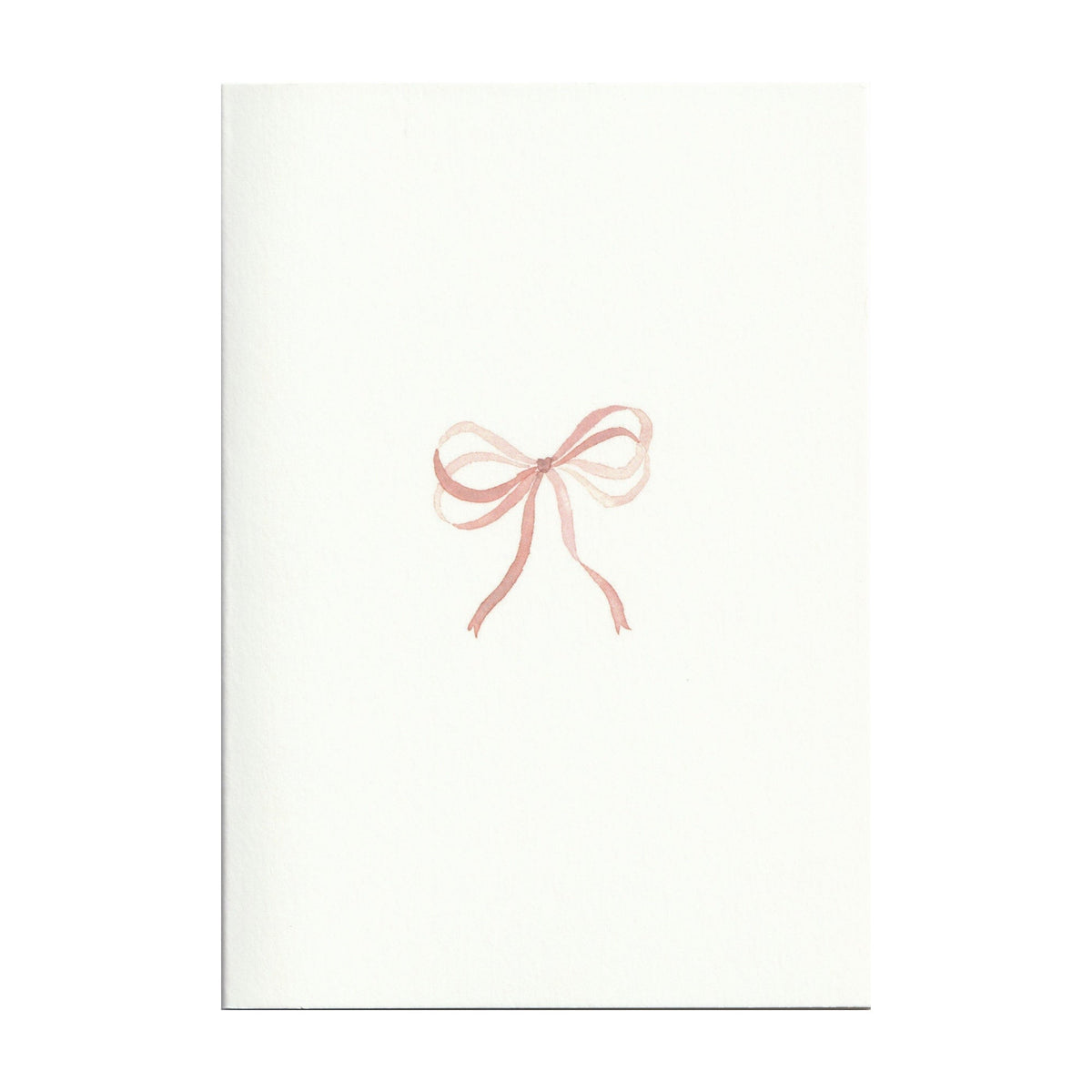 Shell Pink Bow Ribbon Cards, Set of 5