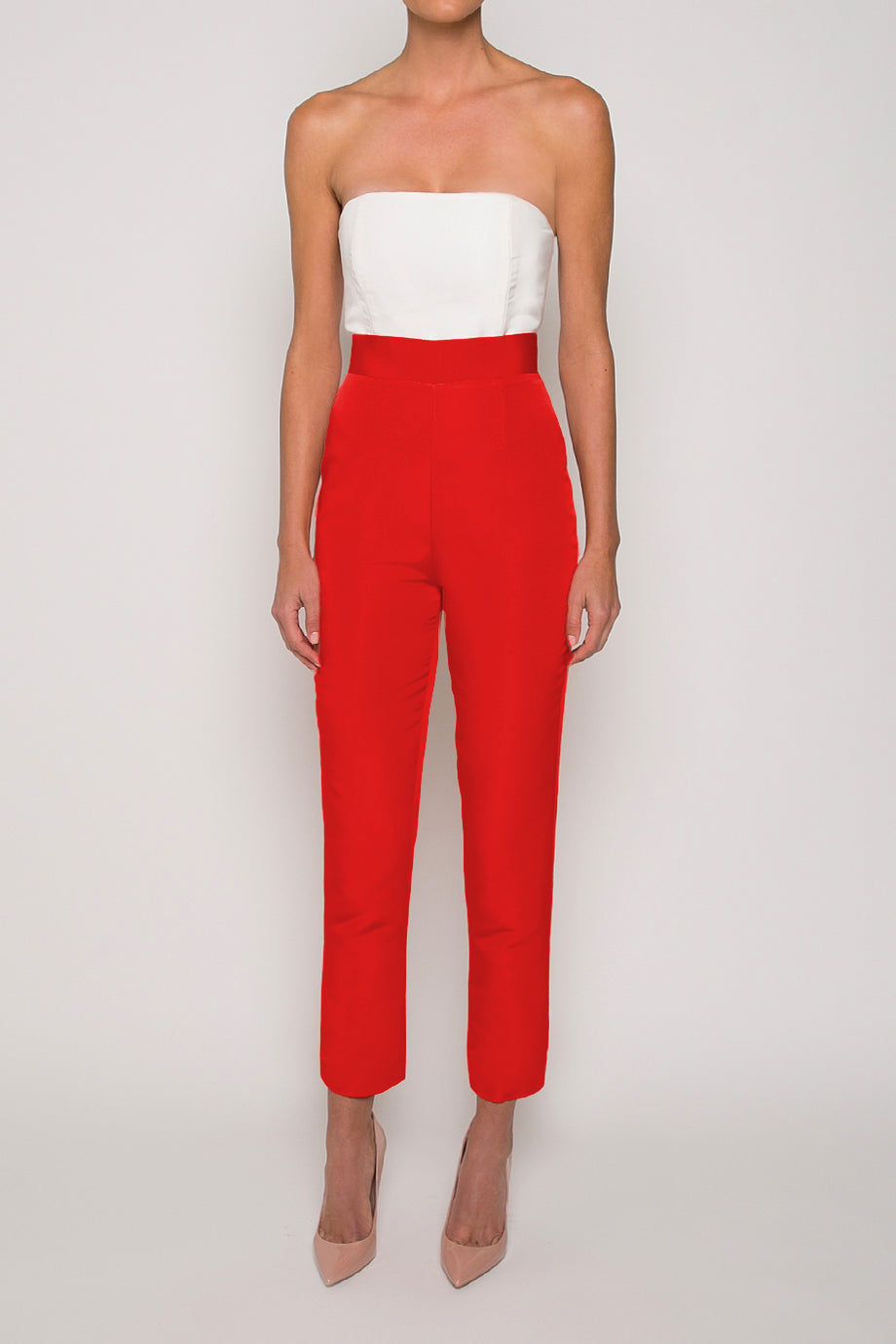 Silk Faille Cigarette Pants