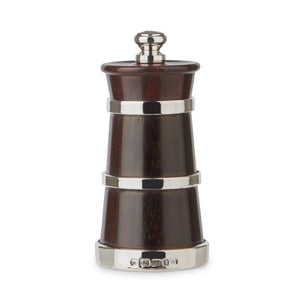 luxury Hersey rosewood and sterling silver salt & pepper mill set