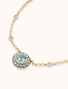 Single Alexandra Necklace Aquamarine