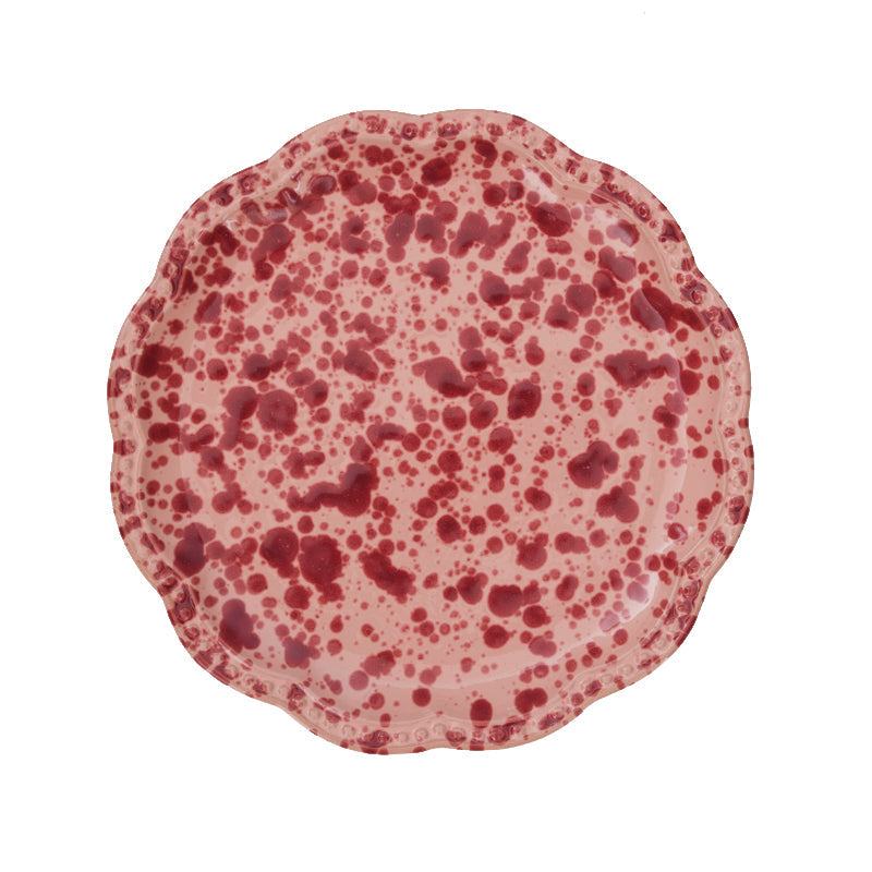 Speckled Dessert Plate in Pink