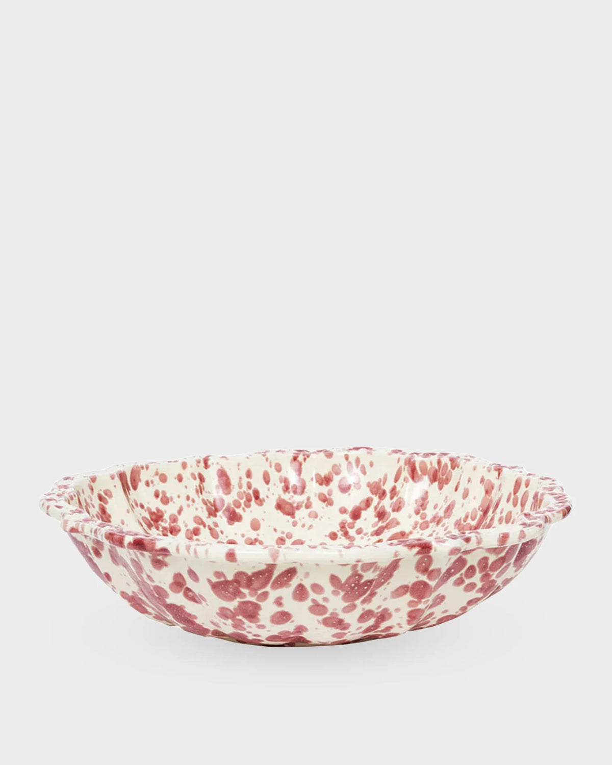 Speckled Serving Bowl in Burgundy