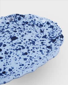 Speckled Serving Plate in Blue