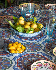 Speckled Serving Bowl in Blue