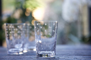 Crystal Tumblers with Stars Design, Set of Six