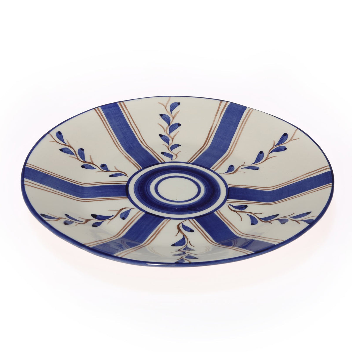 Blue Stripe Dessert Plate