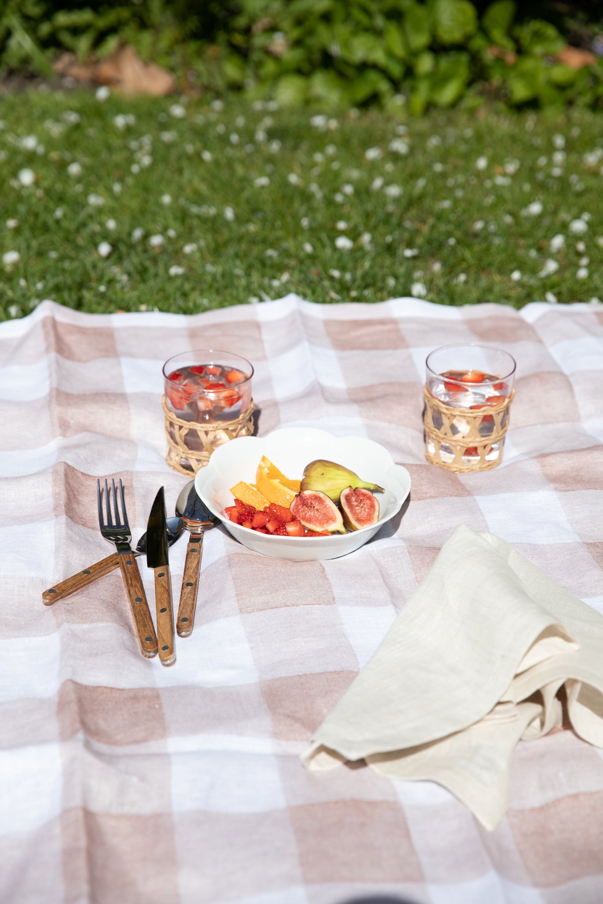 Pink Gingham Tablecloth