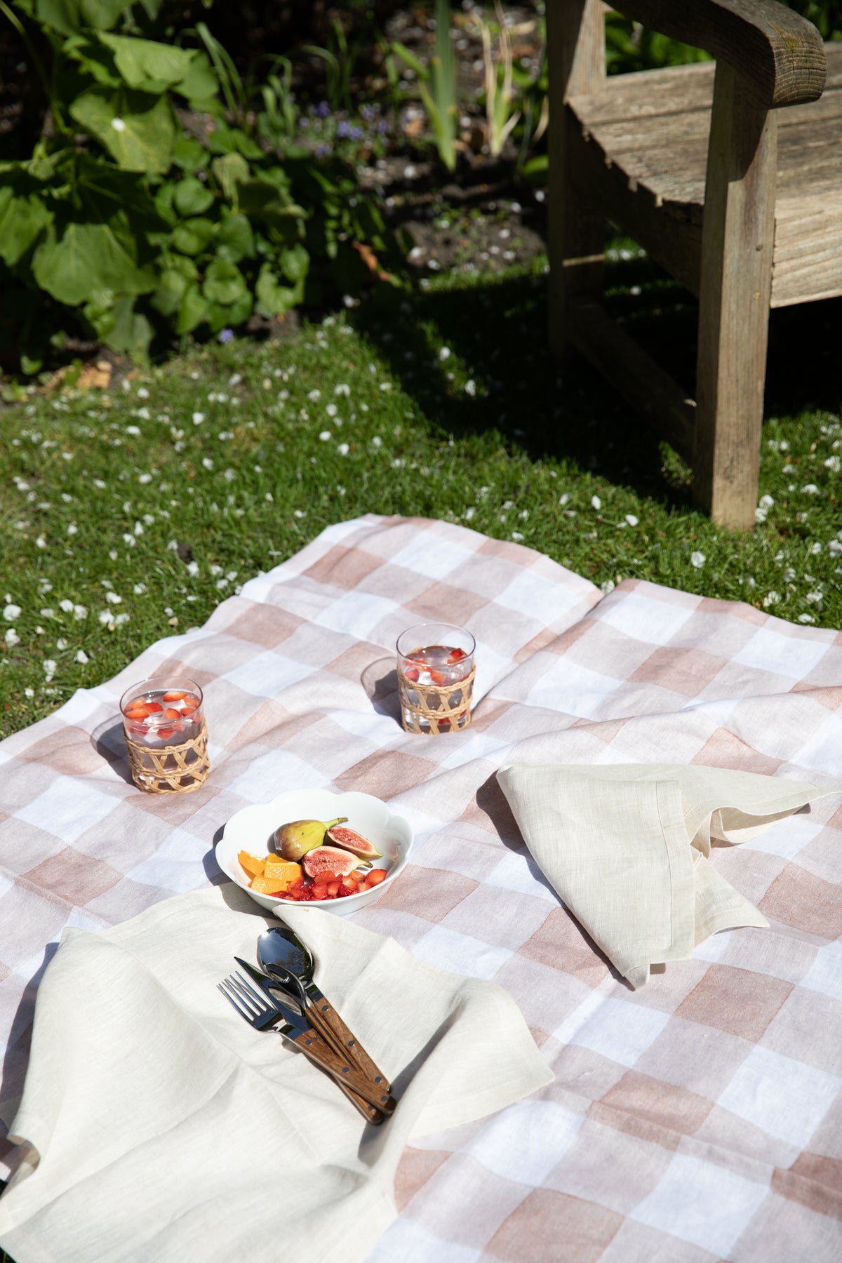 Pink Gingham Tablecloth