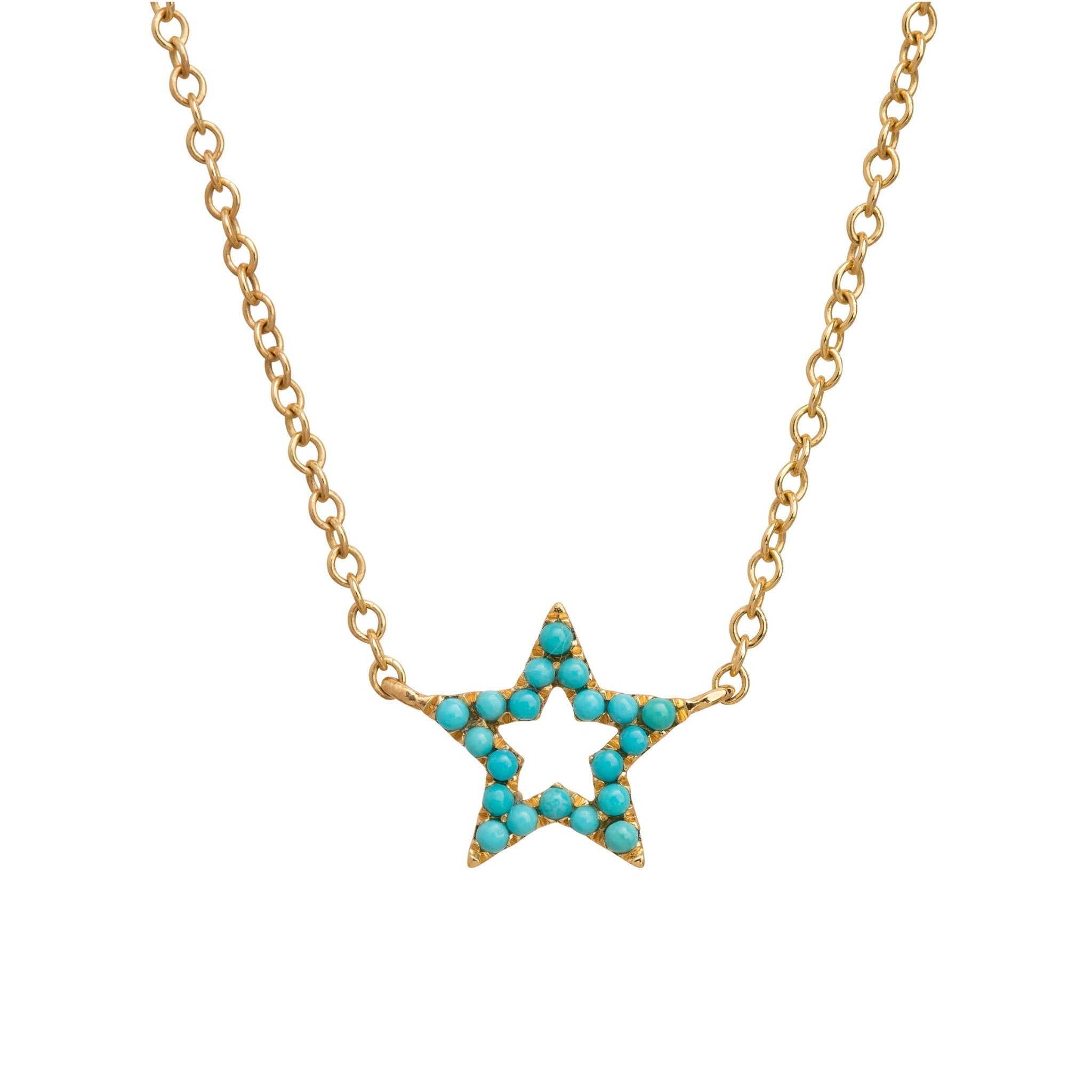 Turquoise Star Charm Necklace