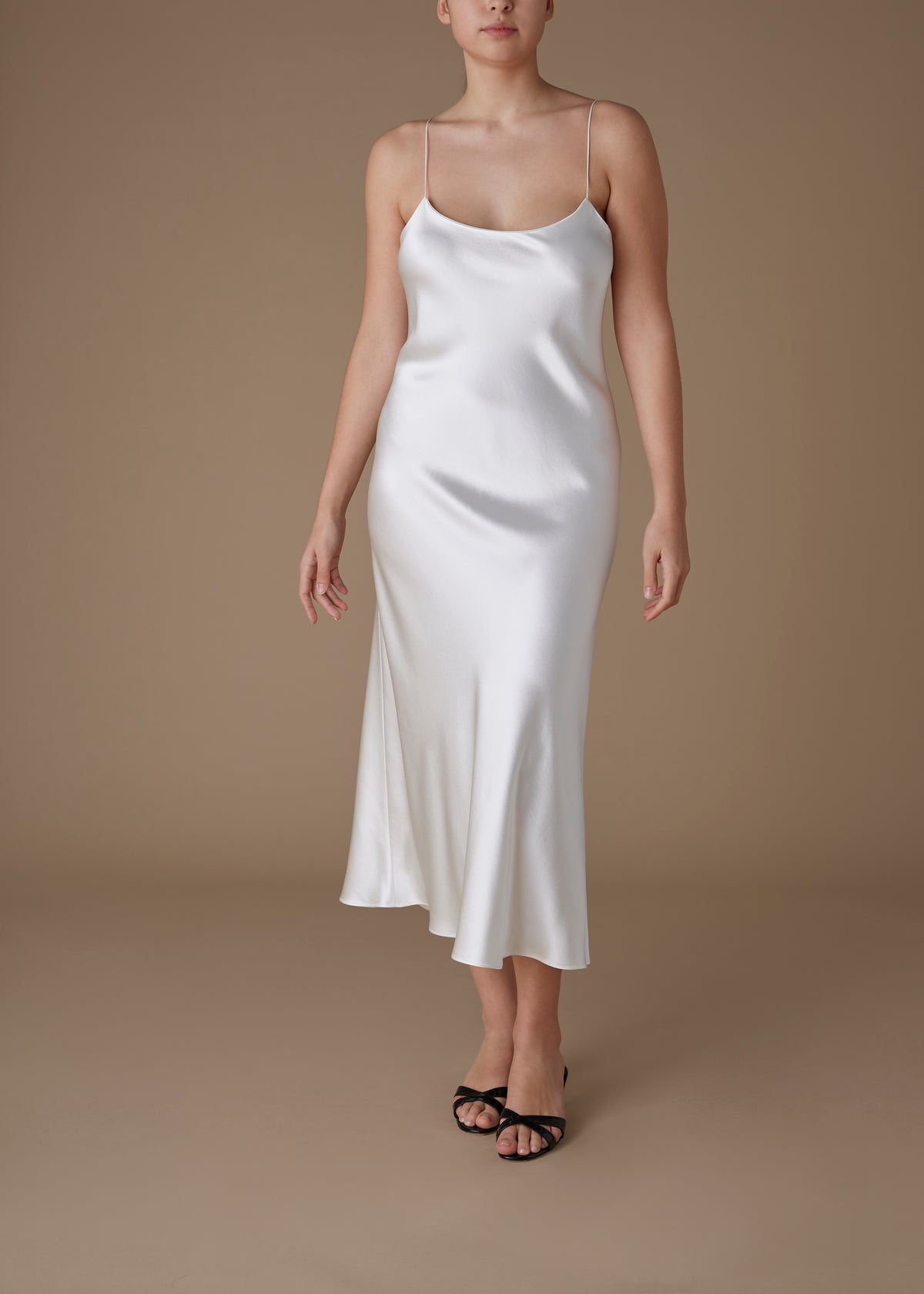 The Carolyn Slip Dress in Ivory