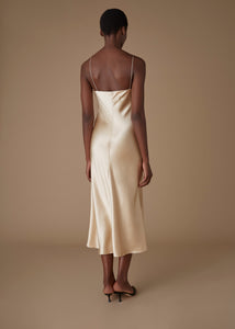 The Carolyn Slip Dress in Sand