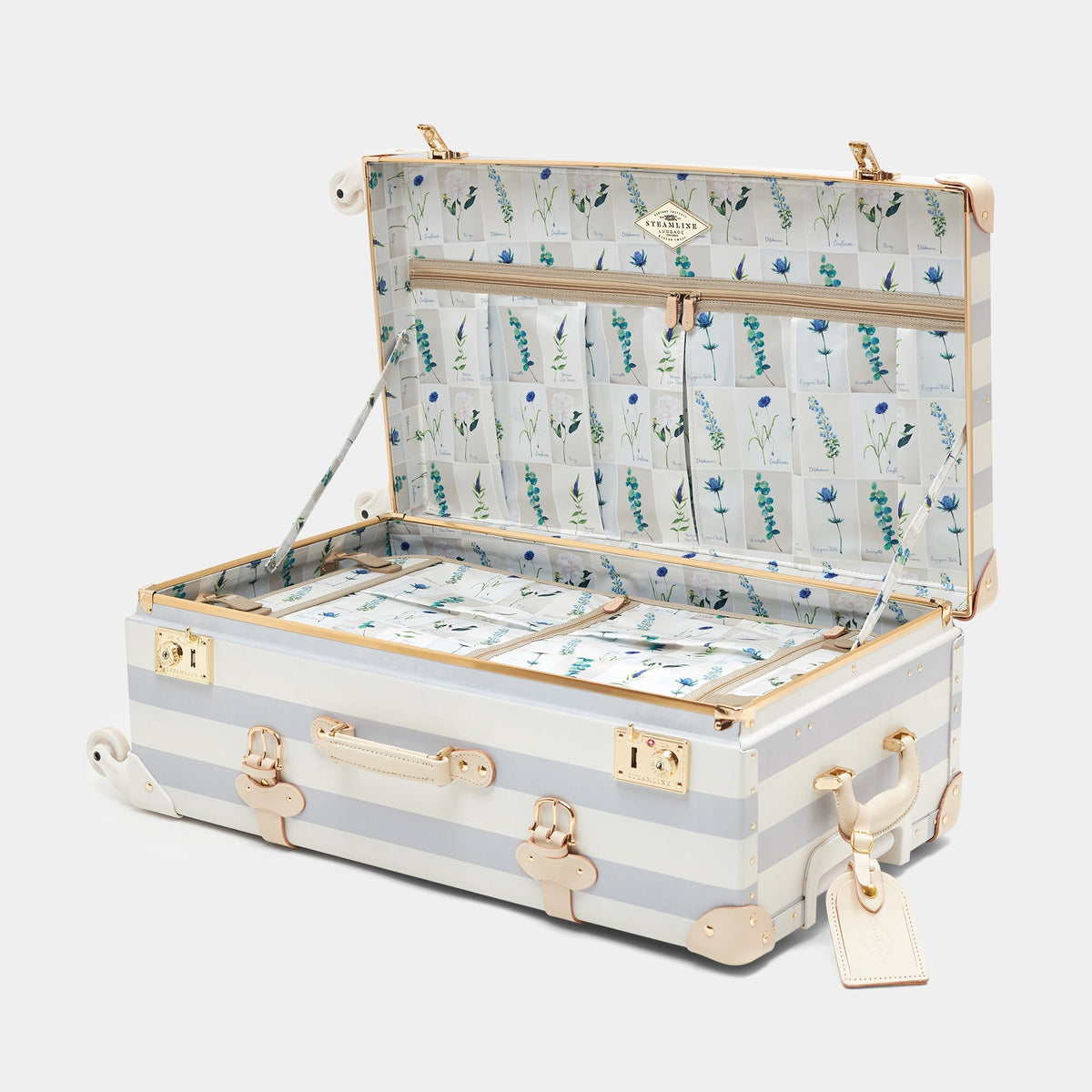 The Illustrator - Blue Check In Spinner Check In Spinner Steamline Luggage 