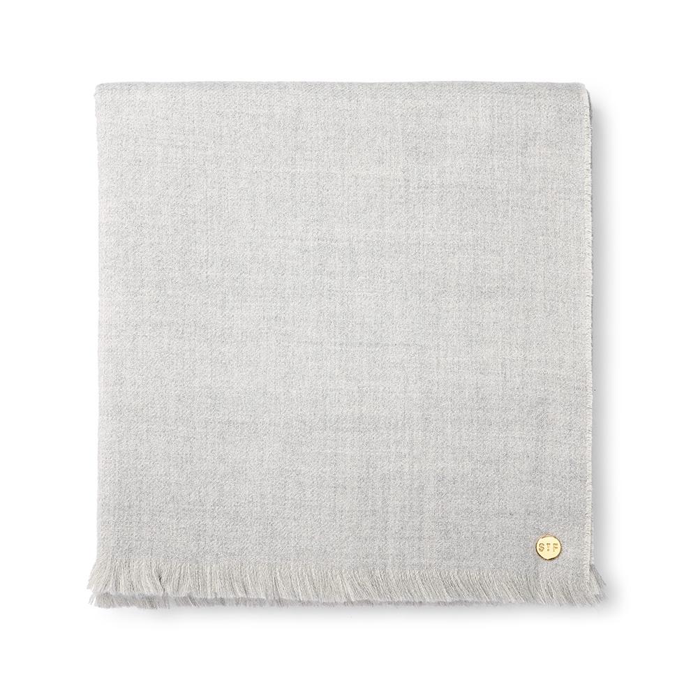 Soft Grey Double Sided Baby Alpaca Throw Blanket