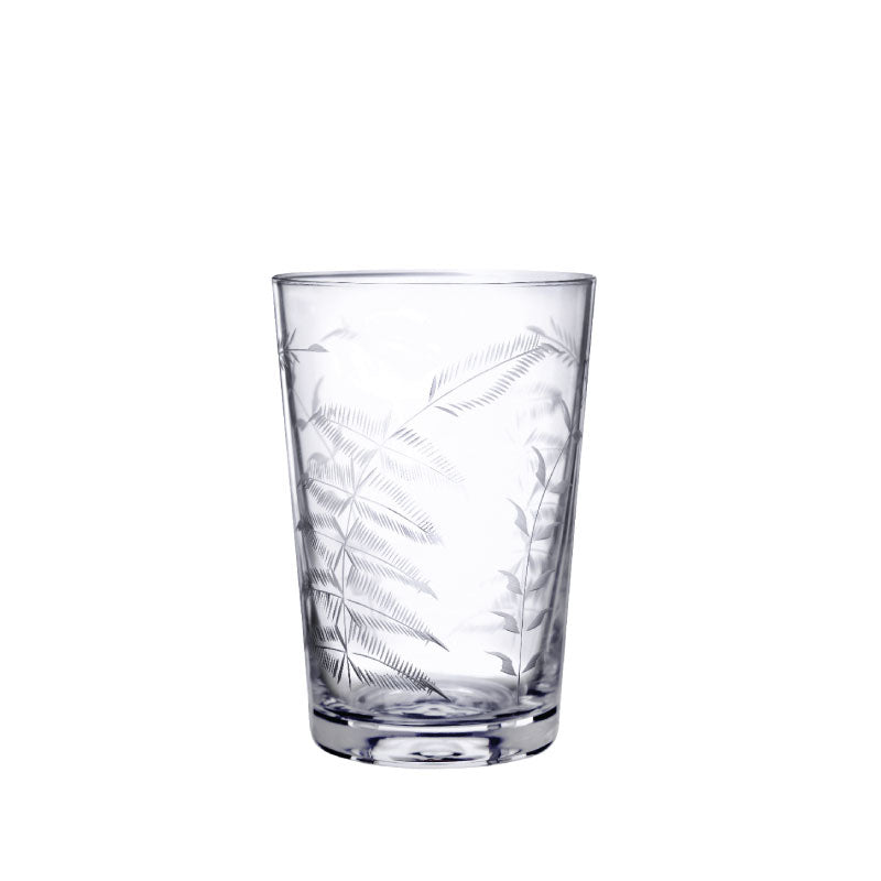 Crystal Tumblers with Fern Design, Set of Six