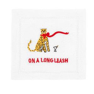 On A Long Leash Cocktail Napkins, Set of 4