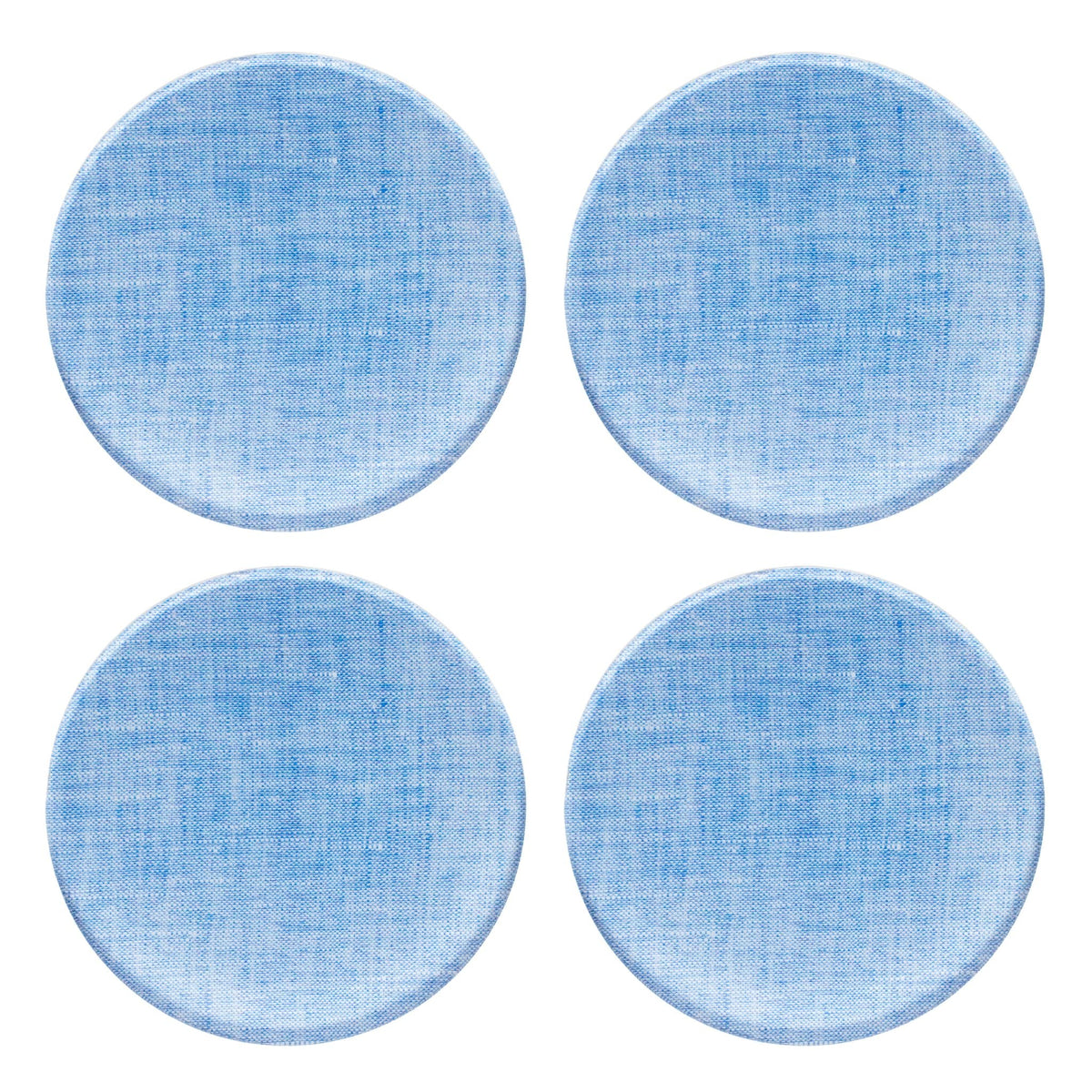 Campbell Blue Chambray Coaster Set