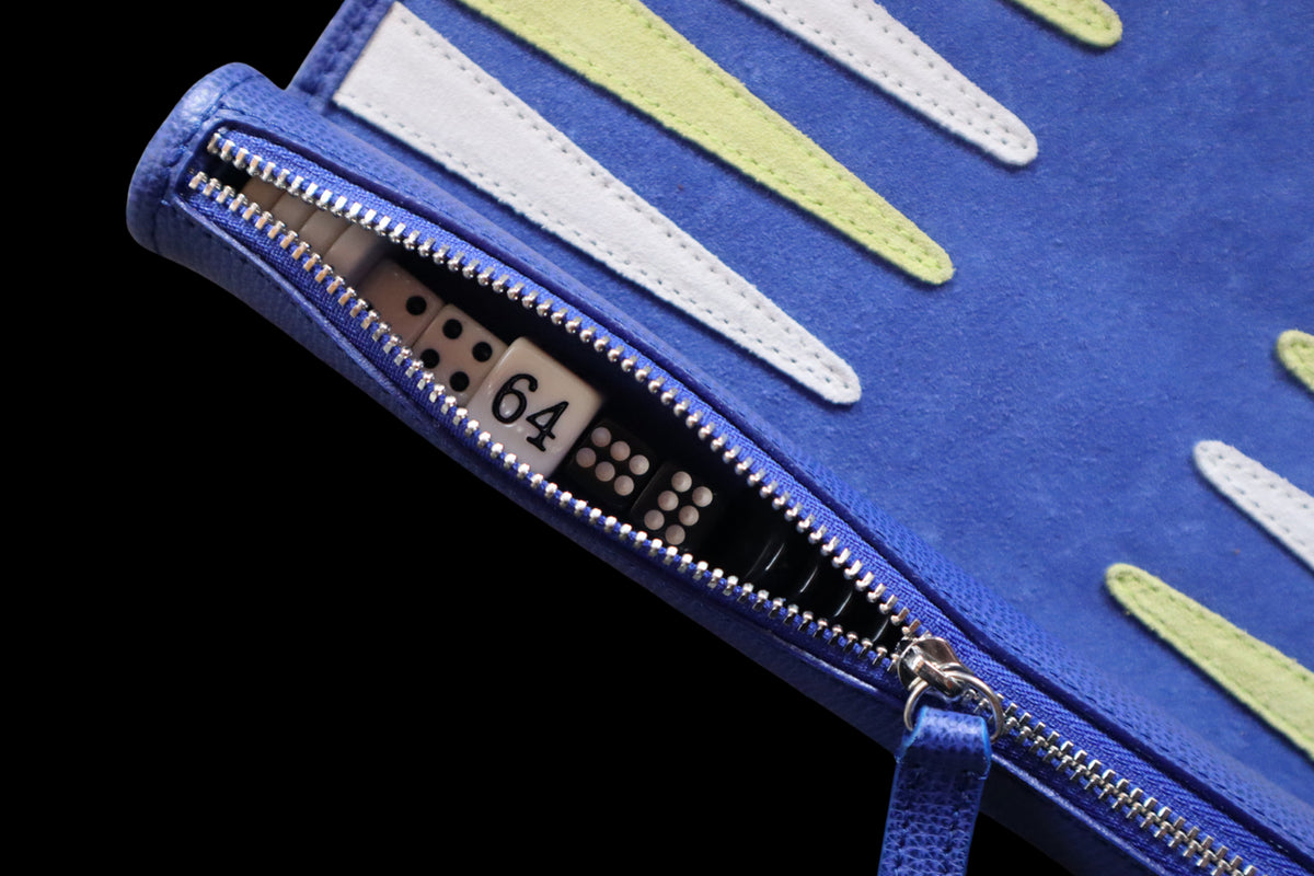 Travel Backgammon Board Blue