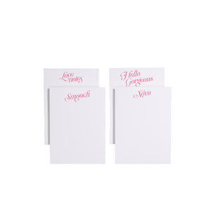 Sweetheart Notepads, Set of 4