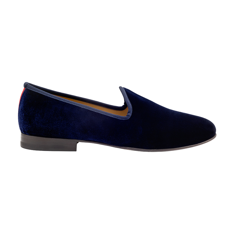 Men's Navy Velvet Slipper II