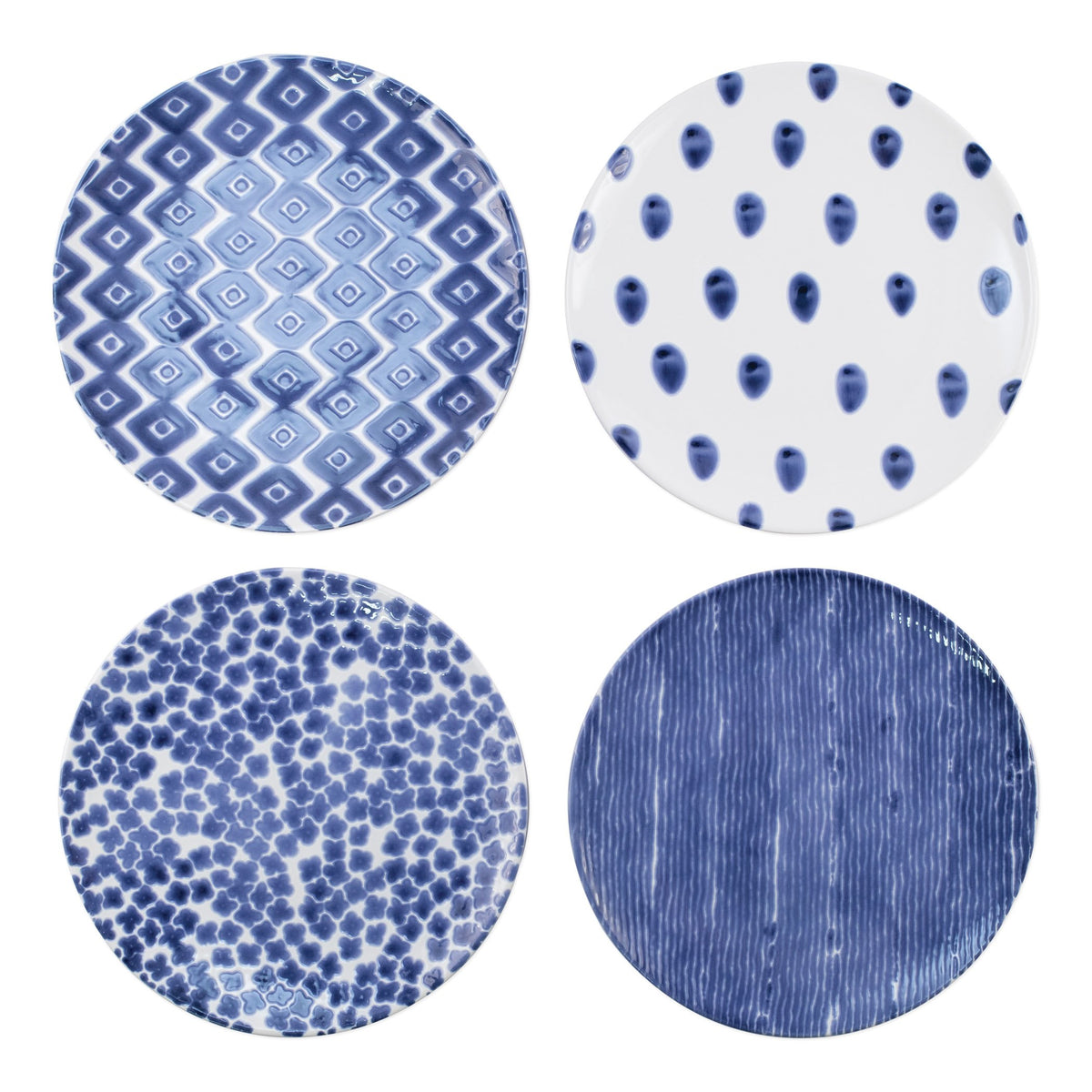 Santorini Assorted Dinner Plates, Set of 4