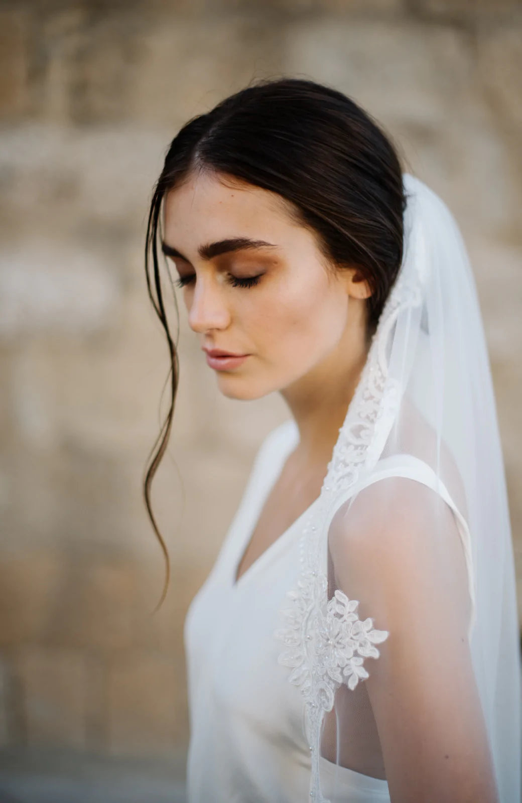 Venetia Lace Wedding Veil - Daphne Newman Design