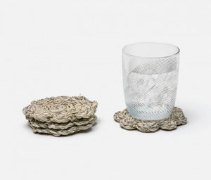 Vera Bleached Flower Coasters