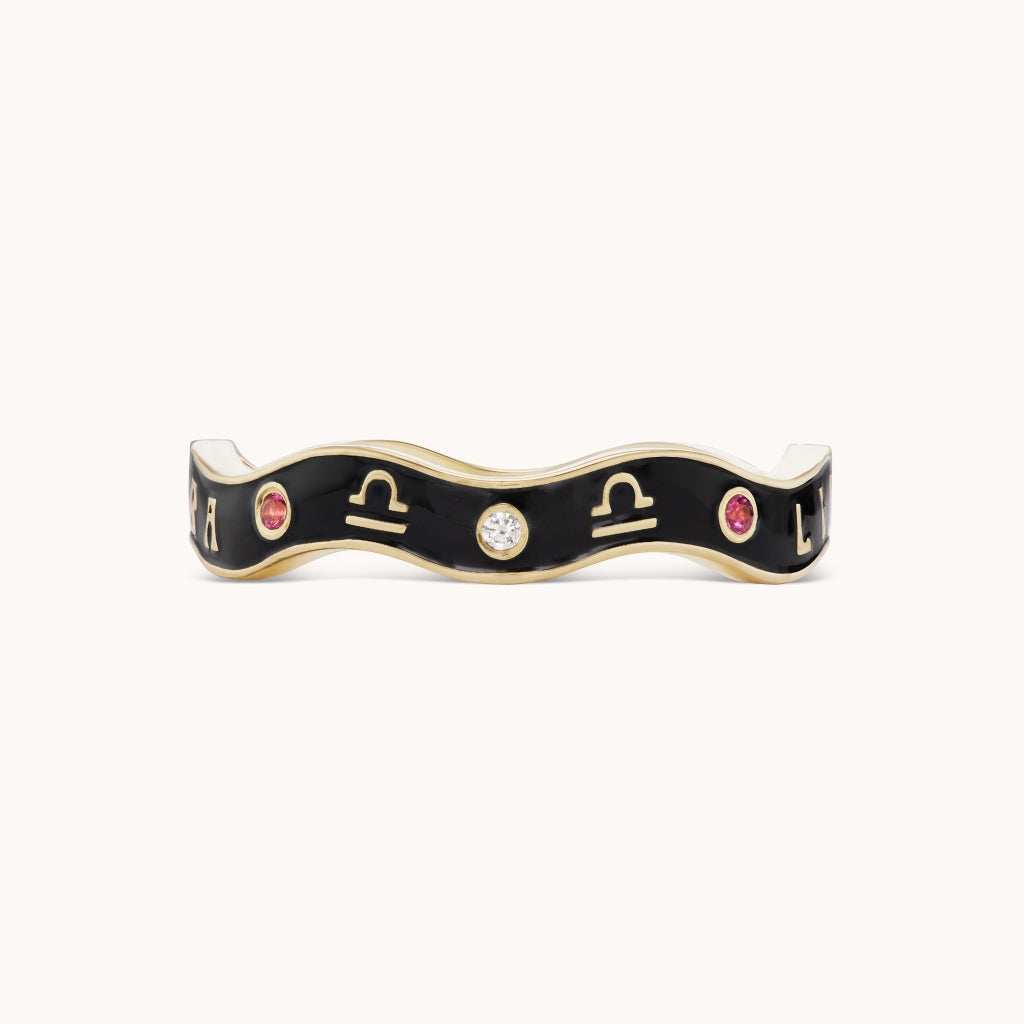 Libra Zodiac Enamel Wave Band III - Marlo Laz