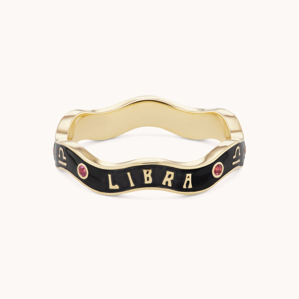 Libra Zodiac Enamel Wave Band III - Marlo Laz