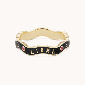 Libra Zodiac Enamel Wave Band III - Marlo Laz