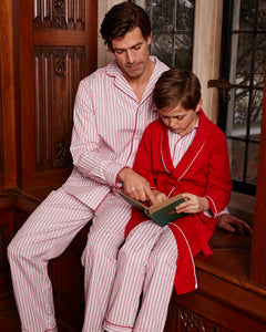 Antique Red Ticking Pajama Set