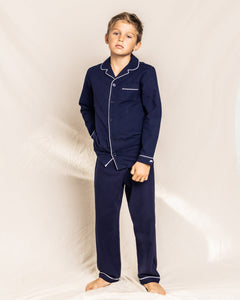 Children’s Classic Navy Flannel Pajamas