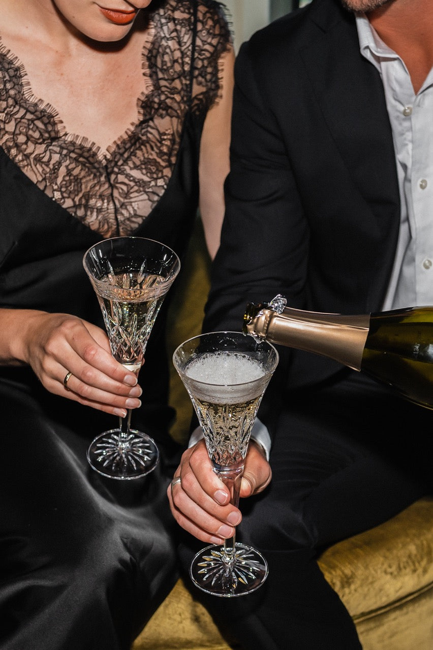 Lismore Toasting Flute, Pair