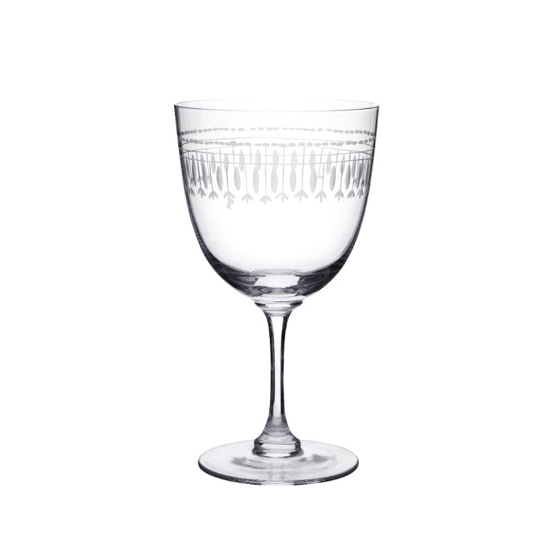 Crystal Wine Glasses with Ovals Design