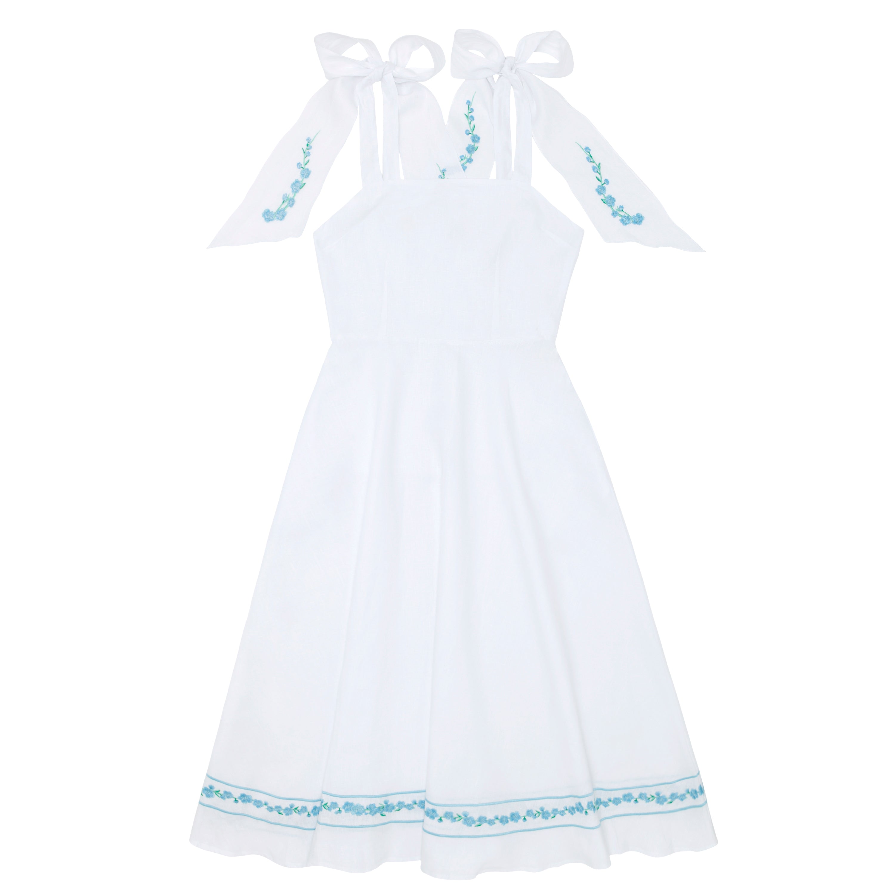 Minnow x Fanm Mon Women's Coconut Grove White Tie Knot Dress