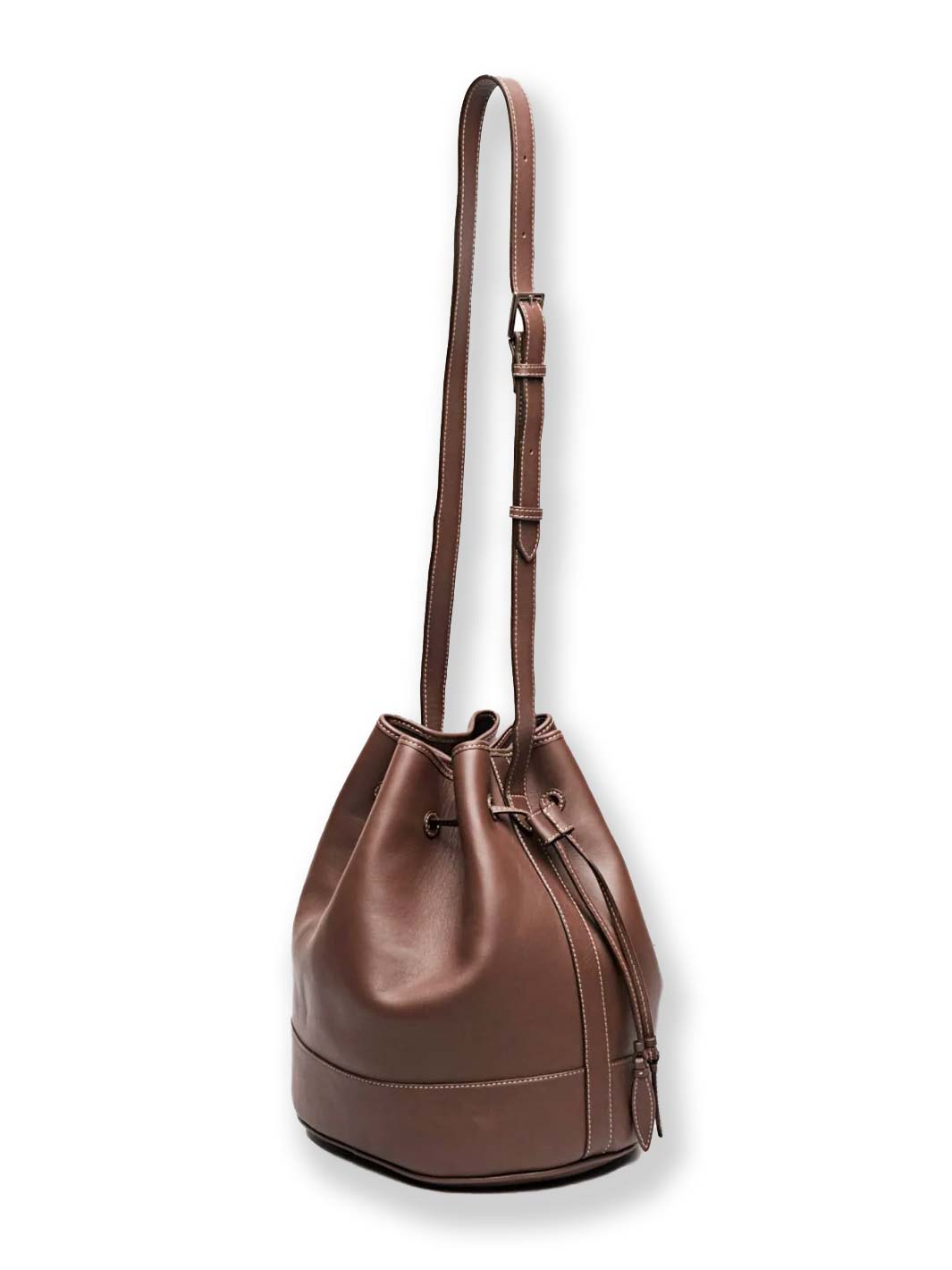 Hunting Season The Extra Large Drawstring in Nappa Leather#color_dark-brown