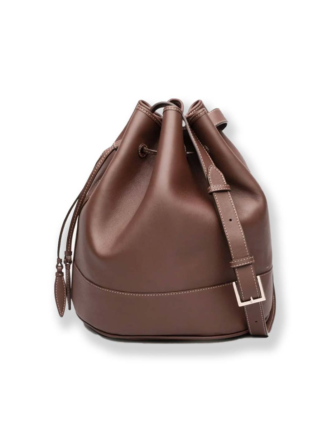 Hunting Season The Extra Large Drawstring in Nappa Leather#color_dark-brown