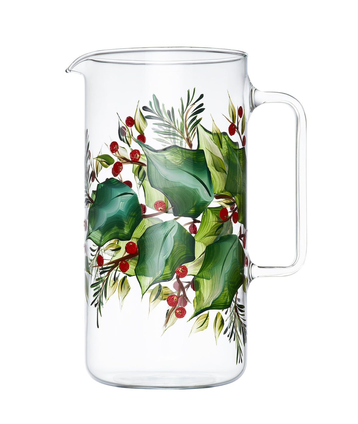 Holly Jug with Set of 6 Tumblers