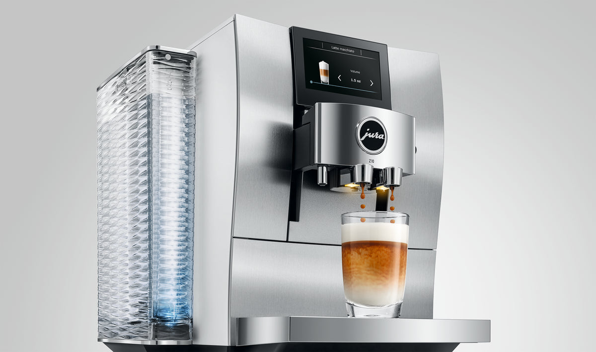 Z10 Fully Automatic Coffee Machine in Aluminum White