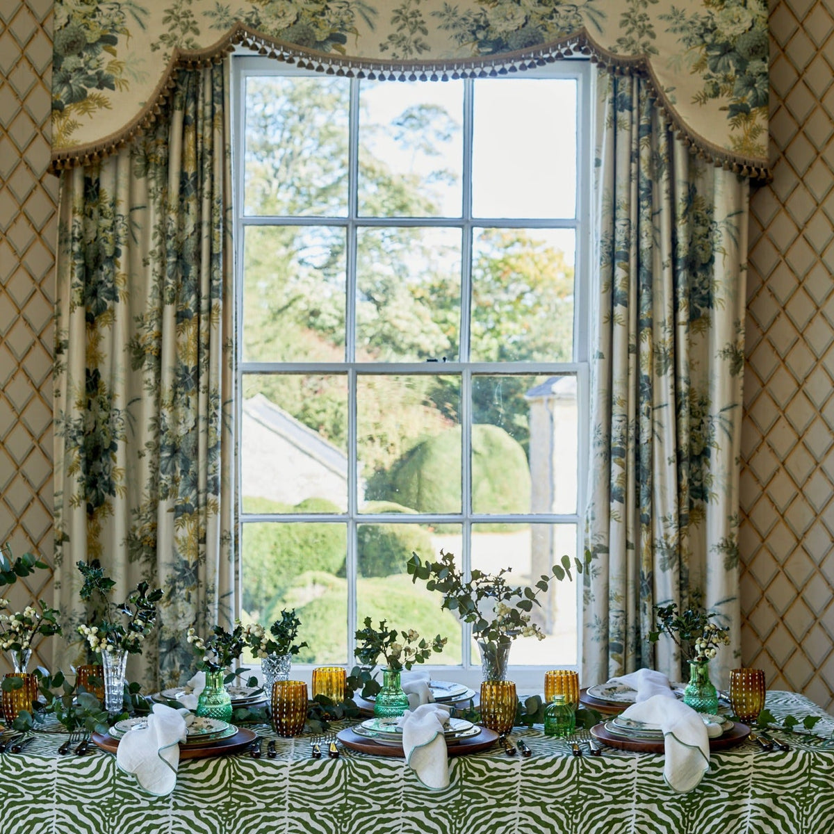 Green Zebra Tablecloth