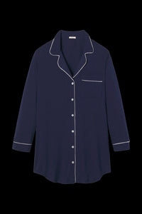 Gisele Sleepshirt in Navy/Ivory