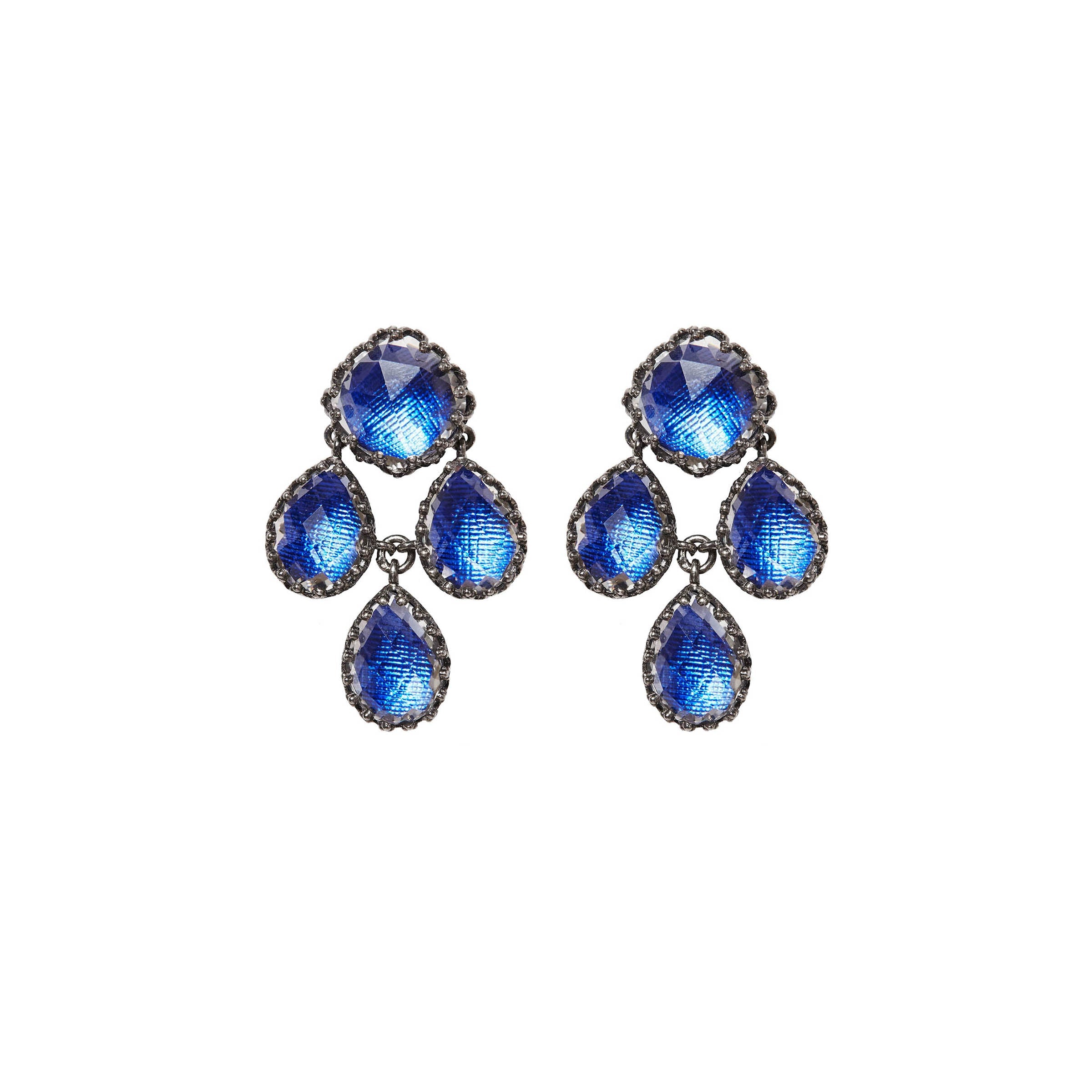 Antoinette Girandole Earrings in Cobalt