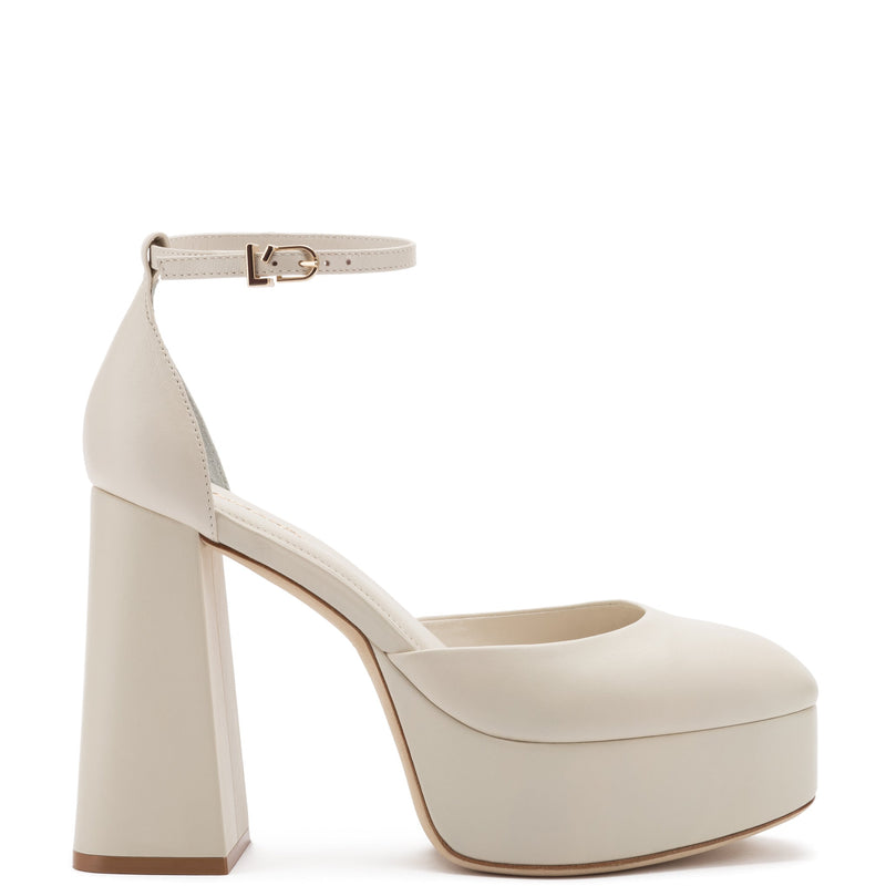 Ari Pump In Ivory Leather