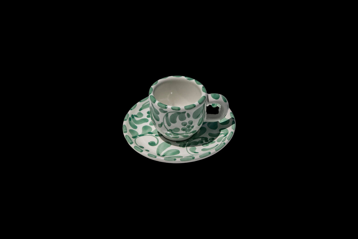 Espresso Cup with Saucer in Verde