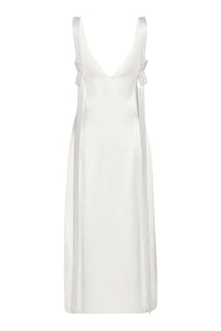 Bianca White Satin Shift Dress