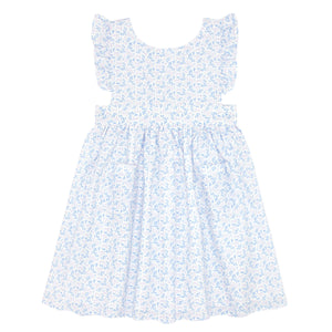 Girls Briland Blue Botanic Pinafore Dress