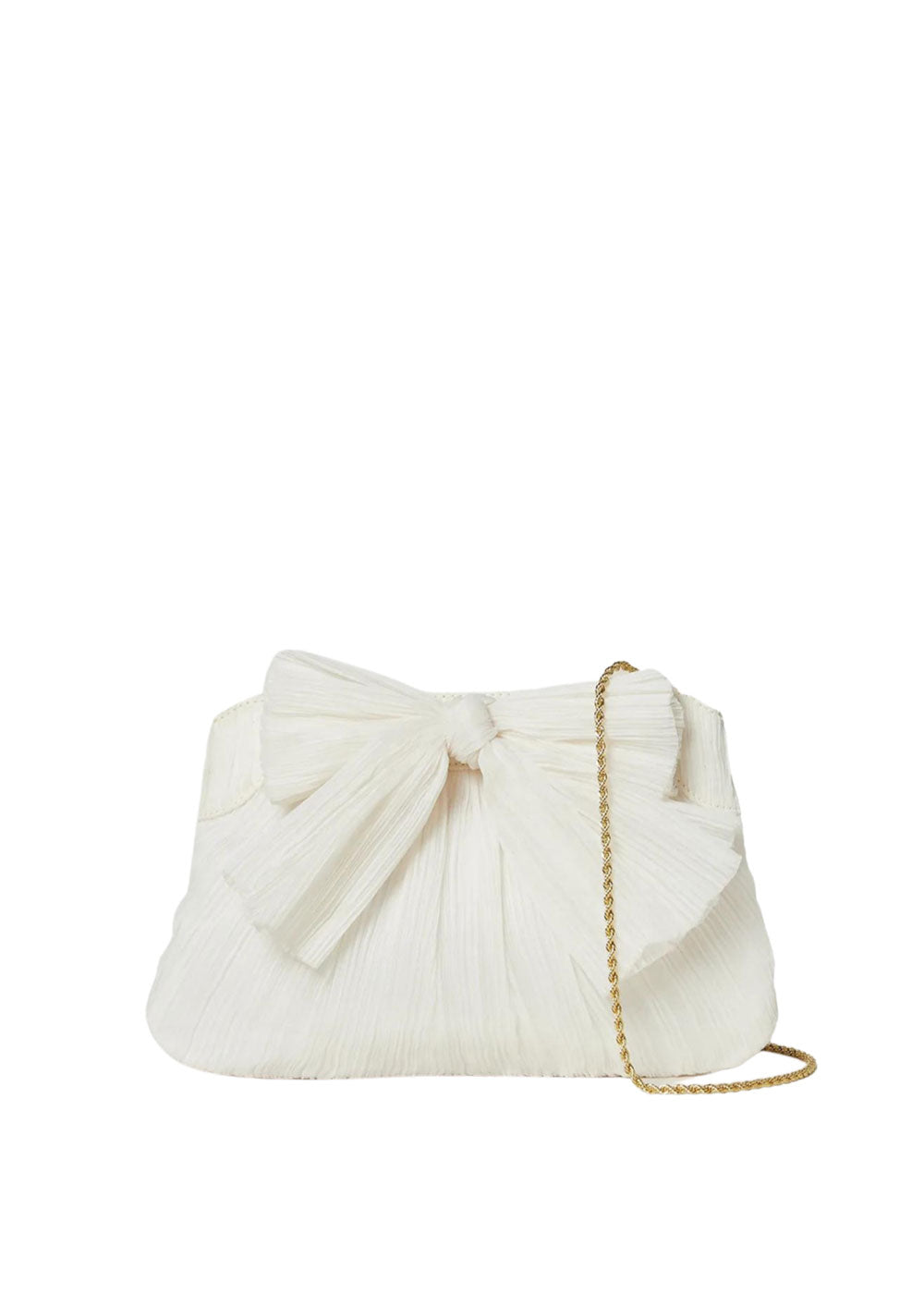 Rayne Bow Clutch in Pearl