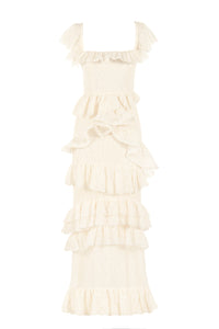 brock collection on over the moon daria gown in chantilly lace